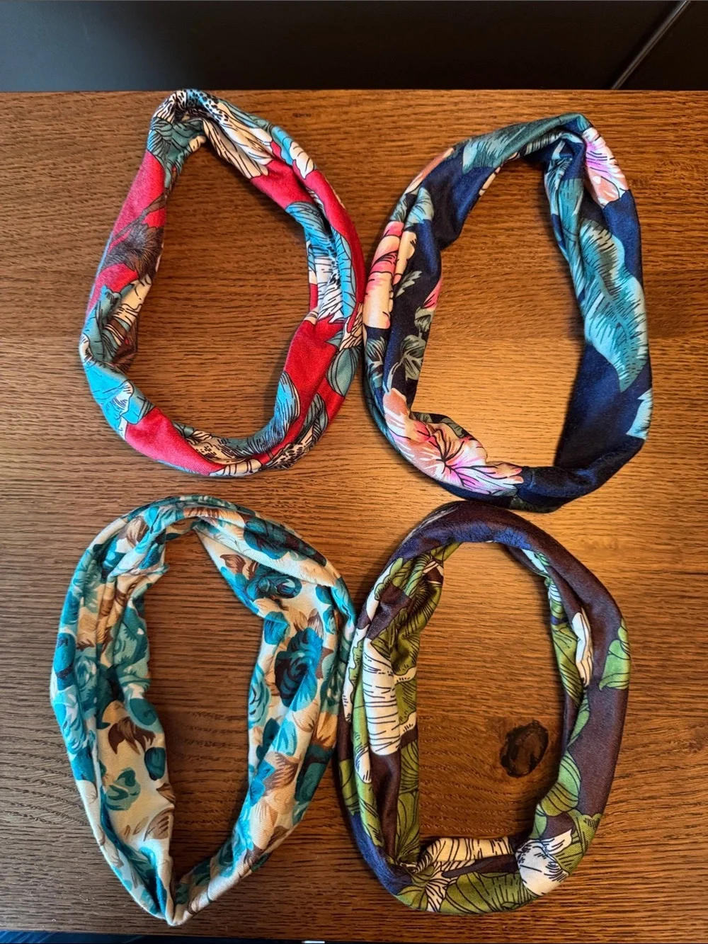 Floral Stretch Headbands - Pack of 4